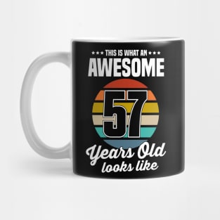 Vintage This Is What An Awesome 57 Years Old Looks Like Mug